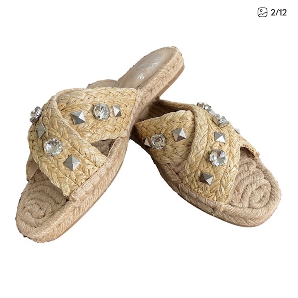 VINCE Camuto Jermindi Raffia Espadrilles Slides, 7